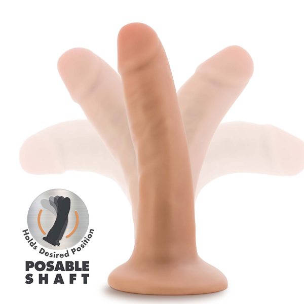 Dr. Skin Plus - 5 Inch Posable Dildo - Vanilla