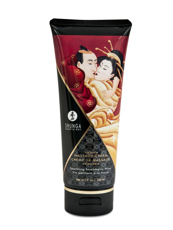 Kissable Massage Cream - Sparkling Strawberry  Wine - 7 Fl. Oz. / 200 ml