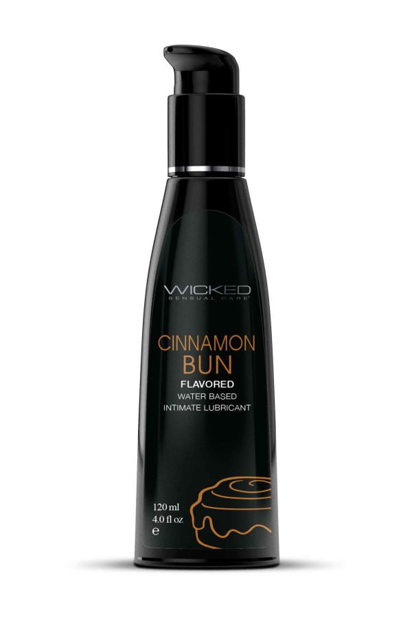 Aqua Cinnamon Bun Flavored Water Based Intimate  Lubricant - 4 Fl. Oz.