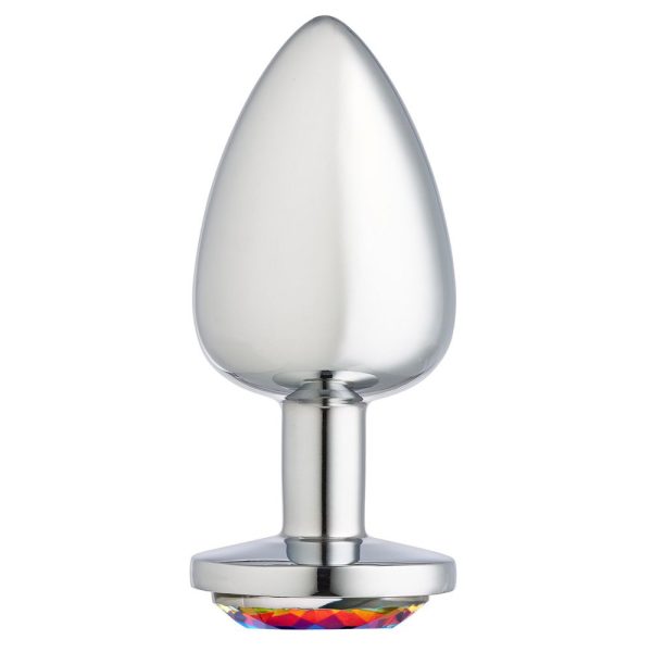 Cloud 9 Novelties Gems Silver Chromed Anal Plug - Large