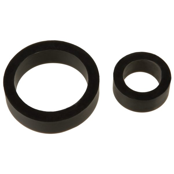 Titanmen Cock Ring Platinum Silicone  Double Pack - Black