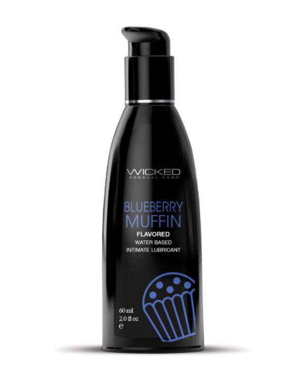 Aqua Blueberry Muffin Flavored Water Based  Intimate Lubricant - 2 Fl. Oz.