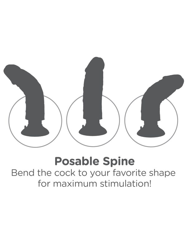 King Cock 7-Inch Vibrating Cock - Light