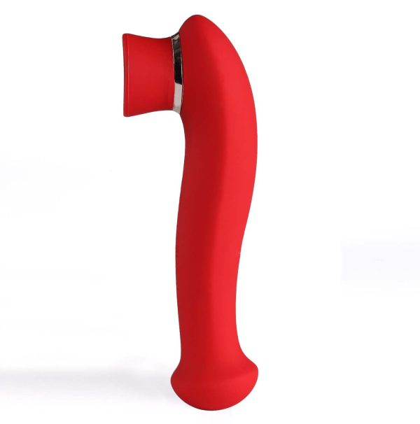 Destiny 15-Function Rechargeable Vibrating - Suction Wand - Cherry Red