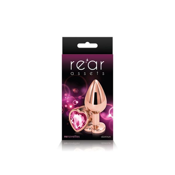 Rear Assets - Rose Gold Heart - Medium - Pink