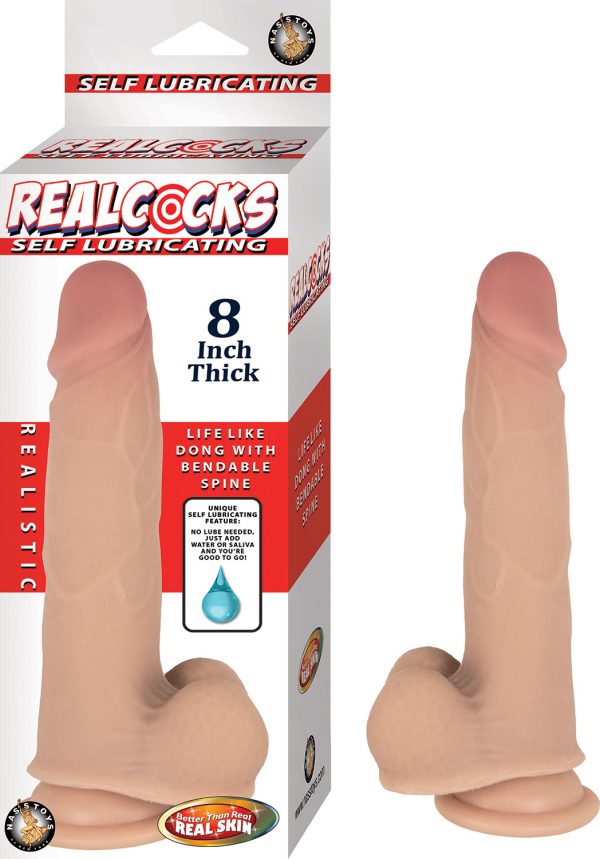 Realcocks Self Lubricating 8 Inch Thick - White