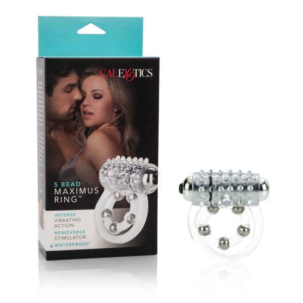 Maximus Enhancement Ring 5 Stroker Beads - Clear