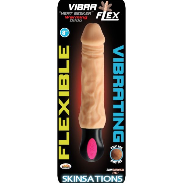 Skinsations Vibra-Flex Heat Seeker - Flexible  Warming Dildo With 12 Frequencies