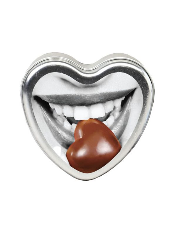 Edible Heart Candle- Chocolate - 4 Oz.