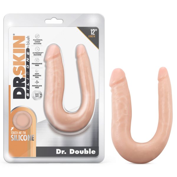 Dr. Skin Silicone - Dr. Double - 12 Inch Double  Dong - Vanilla