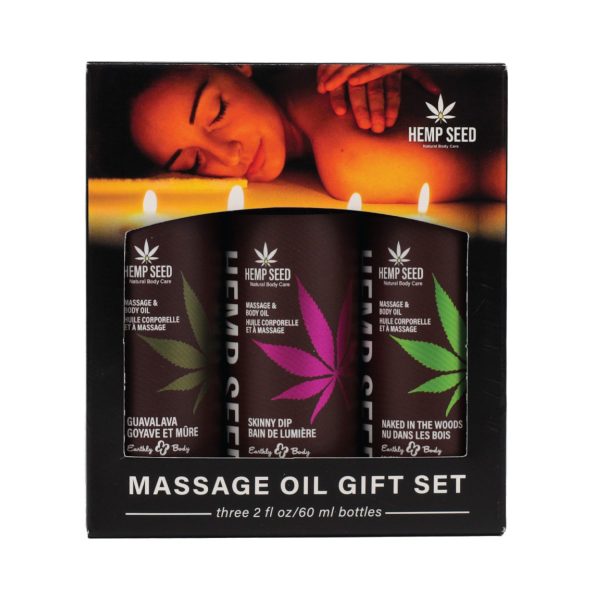 Hemp Seed Massage Oil Holiday Gift Set