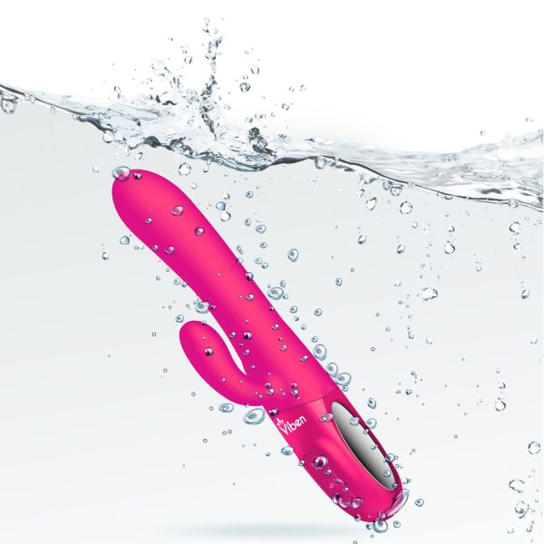 Hypnotic - Hot Pink - Thrusting Rabbit With Swinging Clitoral Stimulator