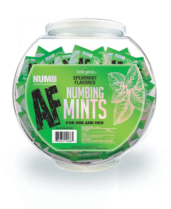 Numb Af - Spearmint Flavored Numbing Mints -  Display - 100 Pcs