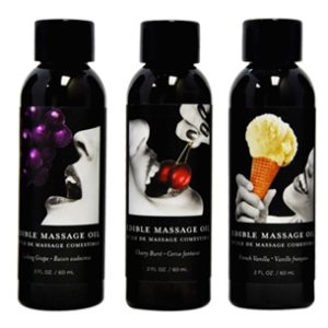 Edible Massage Oil - 25 Count Display - 2 Fl. Oz. Bottles - Assorted Flavors