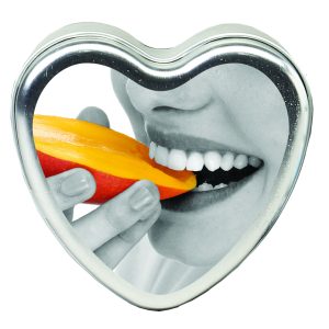 Edible Heart Candle - Mango - 4 Oz.