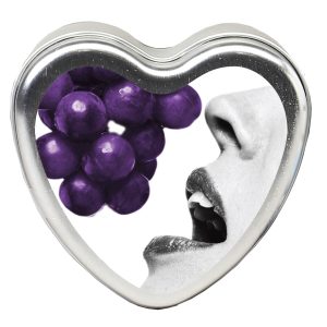 Edible Heart Candle - Grape - 4 Oz.