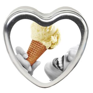Edible Heart Candle - Vanilla - 4 Oz.
