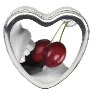 Edible Heart Candle - Cherry - 4 Oz.